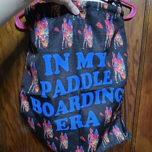 Colorful Paddle Boarding Drawstring Bag